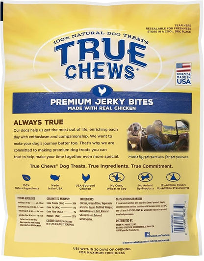 True Chews Premium Jerky Bites Made with Real Chicken 12oz (TC-08385)