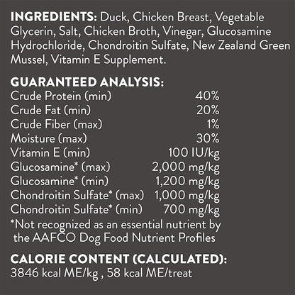 Dogswell Jerky Hip and Joint Dog Treats Grain Free Made in USA Only, Glucosamine and Chondroitin, 20 oz Duck