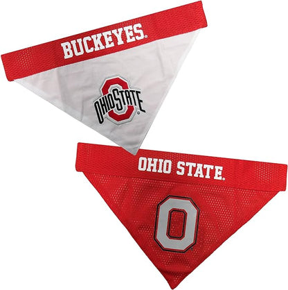 Pets First Collegiate Pet Accessories, Reversible Bandana, Ohio State Buckeyes, Large/X-Large