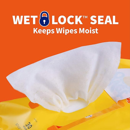 Wet Ones for Pets Multi-Purpose Dog Wipes with Aloe Vera, 30 count - 8 pack | Dog Wipes for All Dogs in Tropical Splash Scent, Wet Ones Wipes with Wet Lock Seal