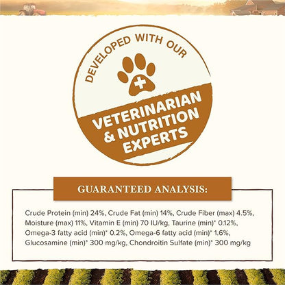 Whole Earth Farms Natural Grain Free Dry Kibble, Wholesome And Healthy Dog Food, Pork, Beef, And Lamb Recipe - 25 LB Bag