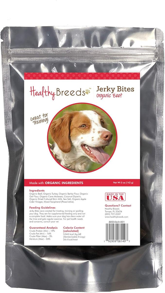 Healthy Breeds Brittany Jerky Bites Beef Recipe Dog Treats 5 oz