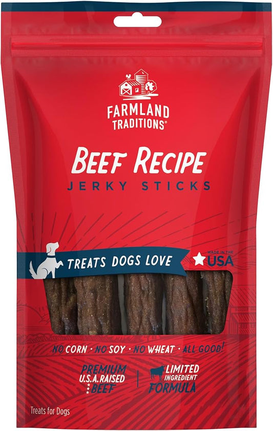 Farmland Traditions Beef Recipe Dog Jerky Sticks 14 oz.