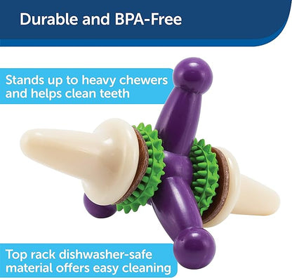 PetSafe Busy Buddy Treat Holding Jack Dog Toy – Strong Chewers - Challenging - Treat Rings Included - Small