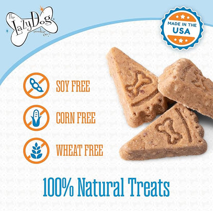 The Lazy Dog Cookie Co. Soft and Chewy Dog Treats, Pie Slice Shaped Dog Cookies, Banana Nut Pup-PIE & Honey Bacon Ice Cream Inspired Flavor, Baked in The USA, 5 oz. (Pack of 1)