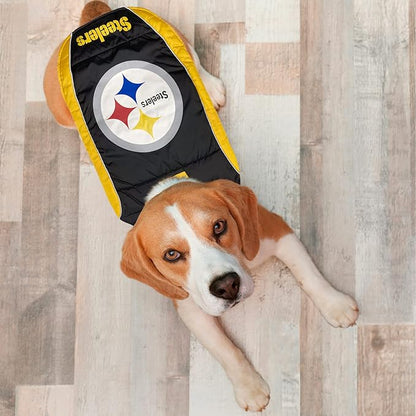 Pets First Pets NFL Licensed Dog & Cat Vest Pet Puffer Down Coat Jacket, Team Color, Large US