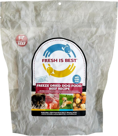 Fresh Is Best - Freeze Dried Raw Dog Food - Beef, 8 Ounces