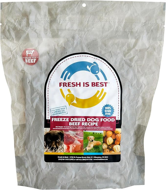 Fresh Is Best - Freeze Dried Raw Dog Food - Beef, 8 Ounces