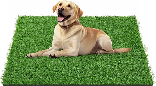 LOOBANI 39.3in x 31.5in Grass Pad for Dogs Potty Training Excellent Drainage Artificial Grass Pee Pad for Dogs Turf Fake Grass Potty Easy to Clean Indoor Outdoor