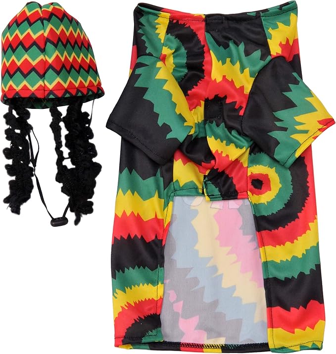 Rubie's Pet Costume, Small, Rasta Dog , Green