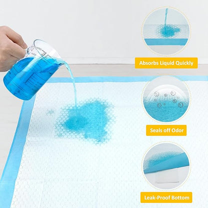 Sted Dog Pee Pads Extra Large 28"x34", Thicken 6 Layers Pee Pads for Dogs, Quickly Absorbs & Leak-Proof Dog Pads, Disposable Puppy Pads Pet Training Pads Potty Pads for Dogs, Doggie Pee Pads, 60Ct