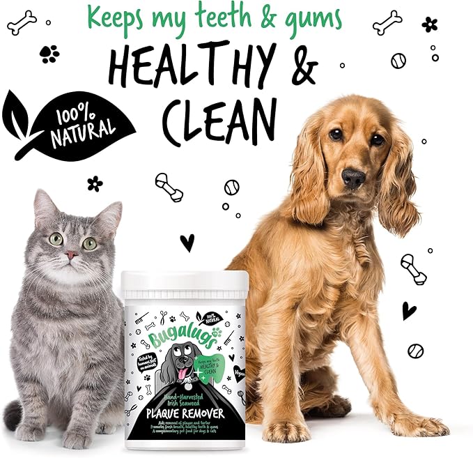 Plaque Off Remover for Dog Teeth & Bad Breath 100% Natural | Plaque Off No Toothbrush or Dog Toothpaste | Remove Dog Bad Breath & Plaque Remover for Dogs & Cats (Dog 70g)