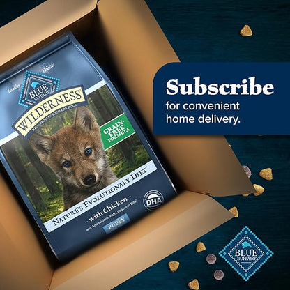 Blue Buffalo Wilderness Puppy High-Protein Dry Dog Food with Real Chicken, Grain-Free, Made in the USA with Natural Ingredients, Chicken, 24-lb. Bag