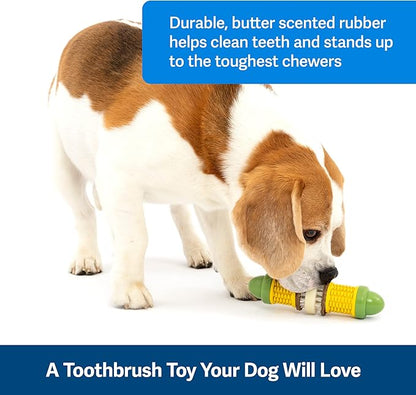 PetSafe Busy Buddy Cravin’ Corncob Dog Toys – Treat Ring Holding Chew Toy – BPA Free Rubber – Butter Scented – Interactive Pet Puzzle for Boredom or Separation Anxiety – Small to Large Dogs