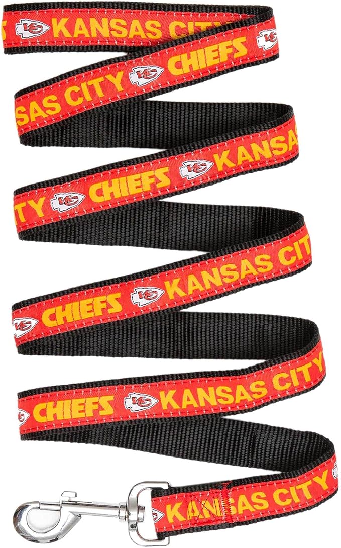 Pets First NFL Pet Leash Small, Kansas City Chiefs