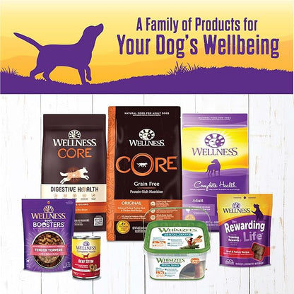 Wellness Thick & Chunky Natural Grain Free Canned Dog Food, Chicken Stew, 12.5-Ounce Can (Pack of 12)