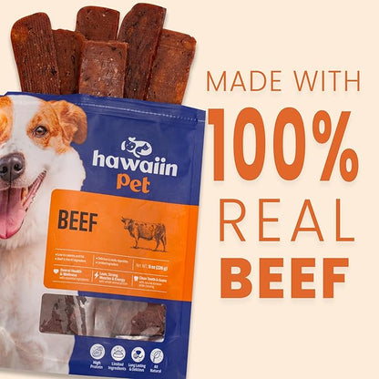 Beef Jerky Tenders Dog Treats 8 oz, Rawhide-Free, Grain-Free, Made with Real Meat, Healthy, Long-Lasting and Great Tasting Treat