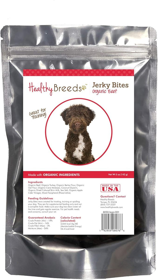 Healthy Breeds Lagotti Romagnoli Jerky Bites Beef Recipe Dog Treats 5 oz