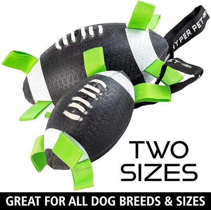 Hyper Pet Grab Tabs Dog Toys - Interactive Dog Toys for Fetch, Tug, Retrieving & Water Play - 7" Football - for All Breeds