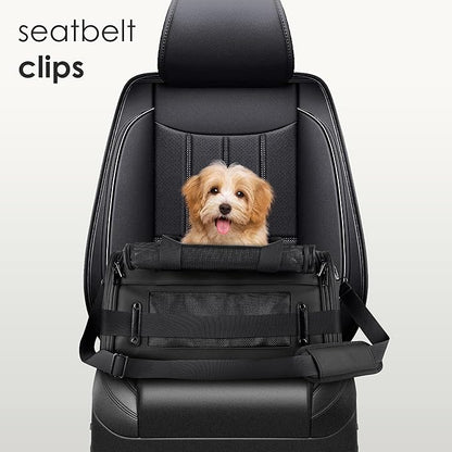 TSA Airline Approved PU Leather Luxury Pet Carrier - Size XS/S - for Small Dogs and Cats
