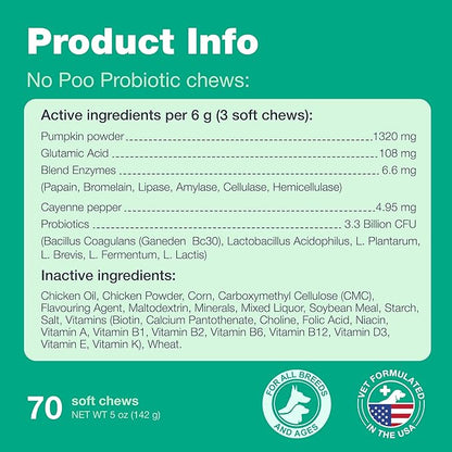 Probiotics for Dogs - Support Gut Health, Immunity, Yeast Balance, Itchy Skin, Allergies - Dog Probiotics and Digestive Enzymes for Small, Medium and Large Dogs - Probiotic Chews for Dogs, Duck