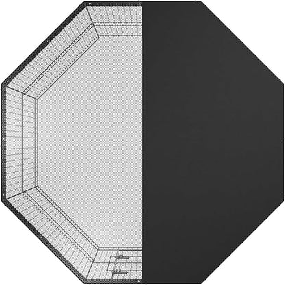 VEVOR Foldable Metal Dog Exercise Pen, Pet Puppy Playpen Yard Fence with Top Cover & Door, Indoor Outdoor 8 Panels 24" W x 24" H Dogs Crate Kennel with Ground Stakes for Small & Medium Dogs