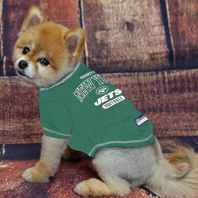 NFL PET SHIRT for Dogs & Cats - NEW YORK JETS Dog T-Shirt, X-Large. - Cutest Pet Tee Shirt for the real sporty pup