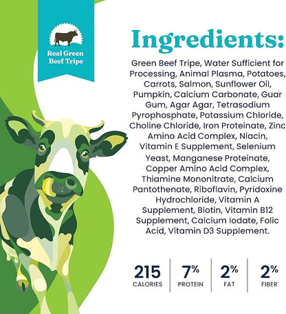 Solid Gold Green Cow Wet Dog Food Mix in for Adult & Senior Dogs for Picky Eaters - Canned Dog Food Additive to Mix with Kibble - Beef Tripe for Sensitive Stomachs 6 Pack/13.2 oz Cans