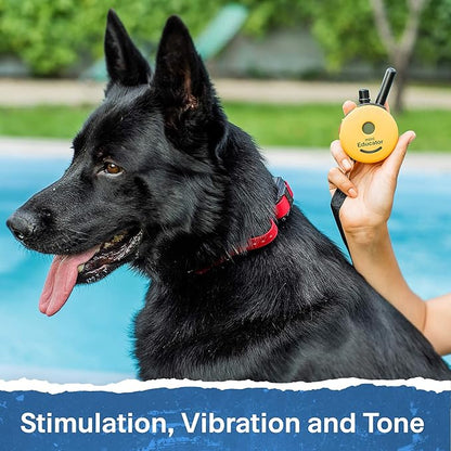 E-Collar - ET-300-1/2 Mile Remote Waterproof Trainer Mini Educator Remote Training Collar - 100 Training Levels Plus Vibration and Sound - includes PetsTEK Dog Training Clicker