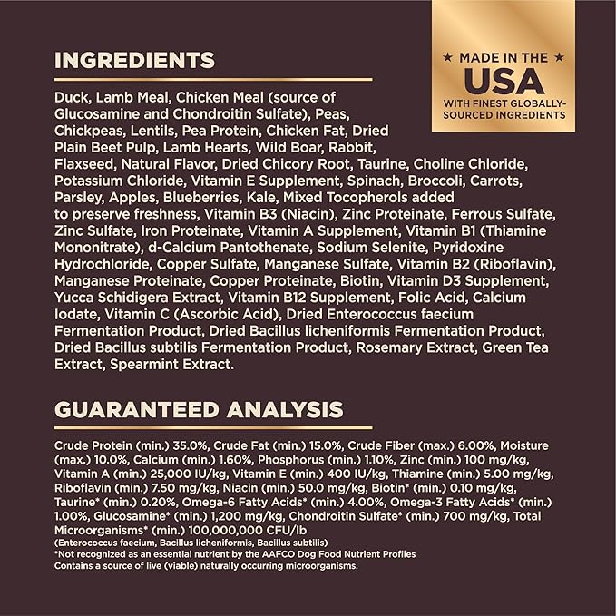 Wellness CORE+ Natural Grain Free Dry Dog Food, Wild Game Duck, Wild Boar & Rabbit with Freeze Dried Lamb, 10-Pound Bag