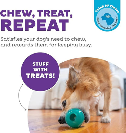 Outward Hound Double-Tuff Interactive Treat Stuffer Dog Chew Toy, Durable Dog Toy, Medium, Blue