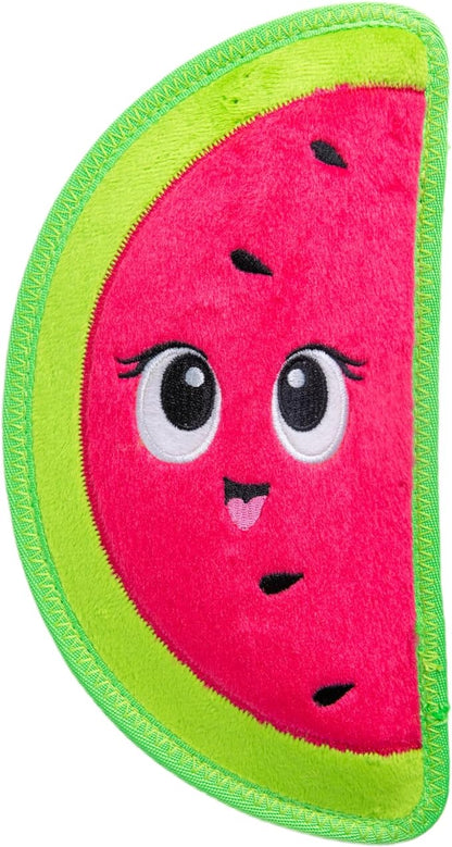 Outward Hound Tough Skinz Durable Squeaky Dog Toy with Two Tough Layers, Watermelon, Red, Medium