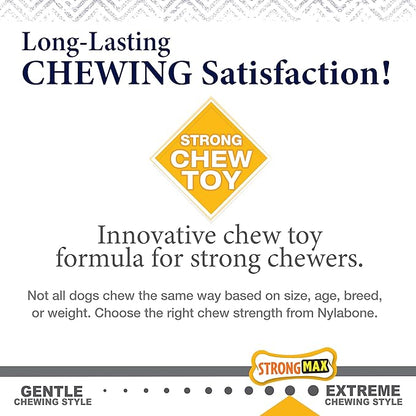 Nylabone Gourmet Style Strong Chew Stick Dog Chew Toy, Peanut Butter Flavor, Medium/Wolf (1 Count)