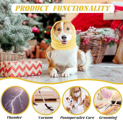 Dog Quiet Ear Covers for Ear Protection, Calming Dog Ear Muffs for Cats Dogs, Dog Hoodie for Noise Protection, Soft Warm Ear Muff for Dog Grooming Bathing