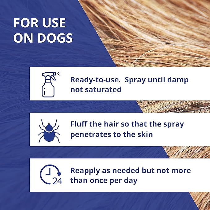Farnam Flea Halt! Water-Based Flea & Tick Spray for Dogs Plus Citronella Scent, 40 fl oz