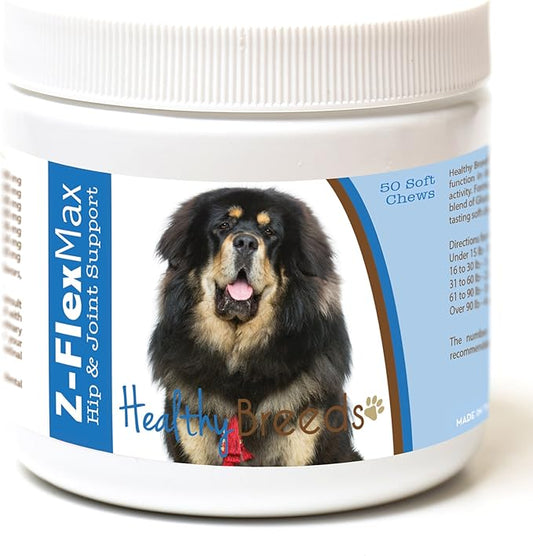 Healthy Breeds Tibetan Mastiff Z-Flex Max Hip and Joint Soft Chews 50 Count