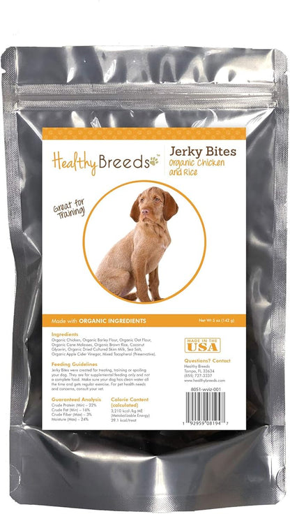 Healthy Breeds Wirehaired Vizsla Jerky Bites Chicken & Rice Recipe Dog Treats 5 oz