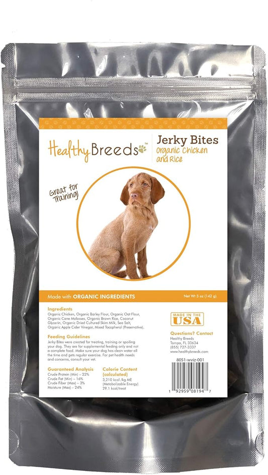 Healthy Breeds Wirehaired Vizsla Jerky Bites Chicken & Rice Recipe Dog Treats 5 oz