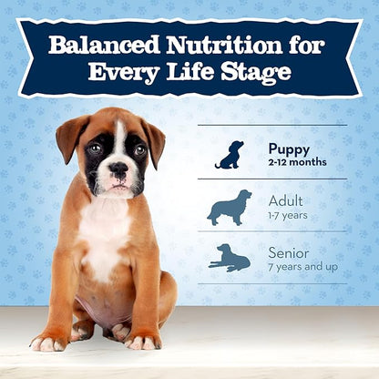 Blue Buffalo Baby BLUE Natural Puppy Wet Dog Food, Healthy Growth Formula with DHA, Lamb and Vegetable Recipe, 3.5-oz. Cups (12 Count)