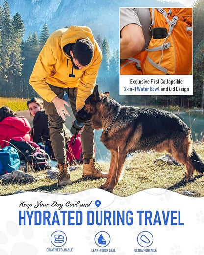 lesotc Dog Water Bottle, Portable Dog Water Dispenser, Leak Proof Dog Travel Water Bottle, Squeeze Pet Water Bottle for Walking On The Go, Dog Hiking Accessories for Outdoor, Hiking, Travel