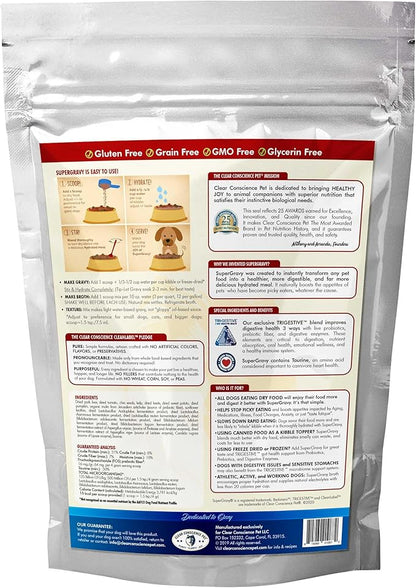 SuperGravy BARKinara - Natural Dog Food Gravy Topper - Hydration Broth Food Mix - Human Grade – Kibble Seasoning for Picky Eaters – Gluten Free & Grain Free, 14 Scoops, 01089, red