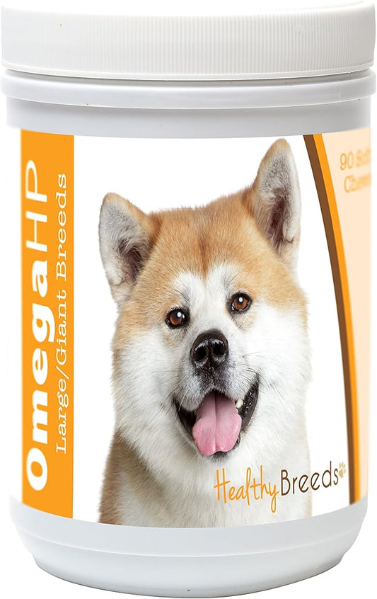 Healthy Breeds Akita Omega HP Fatty Acid Skin and Coat Support Soft Chews 90 Count