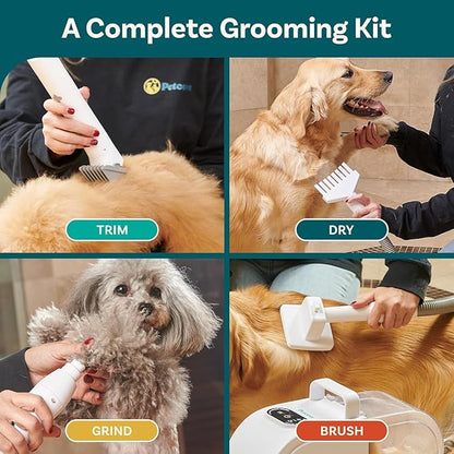 7 in-1 Dog Grooming Kit And Dog Hair Dryer, 60db low Noise Dog Grooming Vacuum, Pet Vacuum Grooming Kit, Dog Hair Vacuum, Dog Hair Dryer, Pet Dryer, Dog Blow Dryer, Cat Grooming Kit