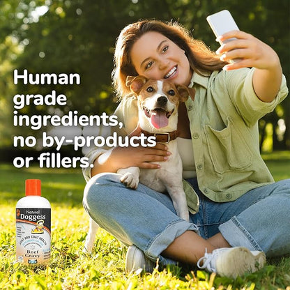 Dressing Best Hip and Joint Supplement for Dogs, Glucosamine & Chondroitin/Joint Health/Salmon Oil for Dogs Skin and Coat Health, Delicious Beef Gravy Flavor, 32 Oz