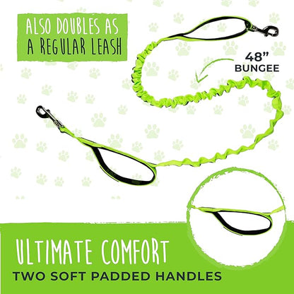 Mighty Paw Hands Free Dog Leash | Bungee Waist Leash for Dog Walking. Dog Running Leash Hands Free. Hands Free Leash for Large Dogs, Medium & Small Dogs. Dog Leash Waist Belt (36" - 48") Up To 150 lbs