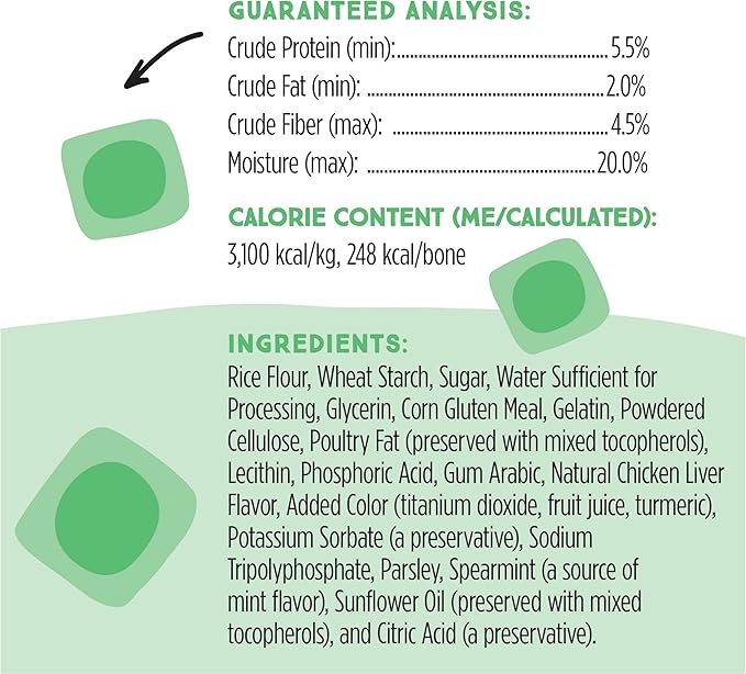 Ultra Chewy Denta-Mint Minis Value Pack Dental Dog Treats. Made in The USA, Healthy Treats, Easy to Digest, Promotes Dental Health - 20 Oz