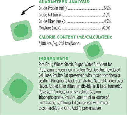 Ultra Chewy Denta-Mint Minis Value Pack Dental Dog Treats. Made in The USA, Healthy Treats, Easy to Digest, Promotes Dental Health - 20 Oz
