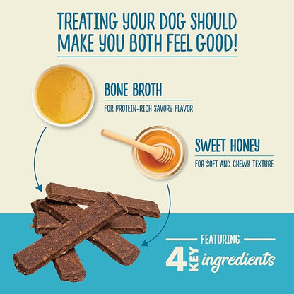 ACANA Chewy Strips Dog Treats, Salmon, High Protein Dog Treats, 4oz