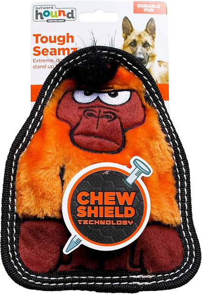 Outward Hound Tough Seamz Gorilla Plush Dog Toy, Small