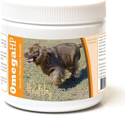 Healthy Breeds Sussex Spaniel Omega HP Fatty Acid Skin and Coat Support Soft Chews 60 Count
